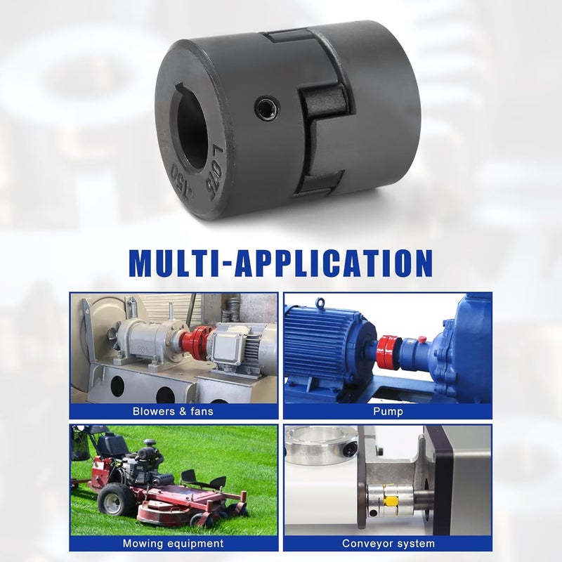 Creative.C 1/2" to 3/4" L075 Flexible 3-Piece L-Jaw Coupling Coupler Set & Rubber Spider for Machine Tools/Steppers/Servo Systems/Motors/Guide Rails/Screw Rods and Spindle Transmissions Automation Equipment - Image 2